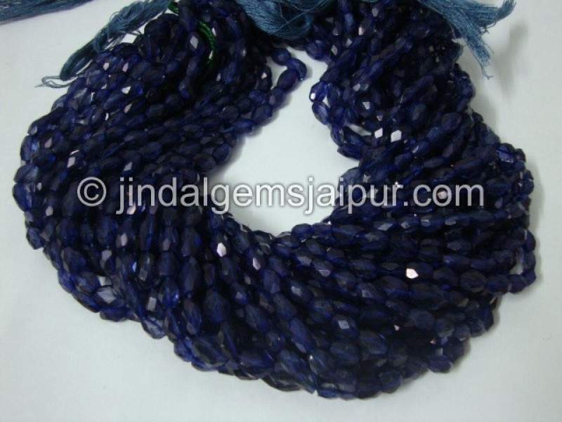 Iolite Faceted Oval Shape Beads